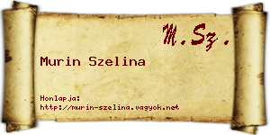 Murin Szelina névjegykártya